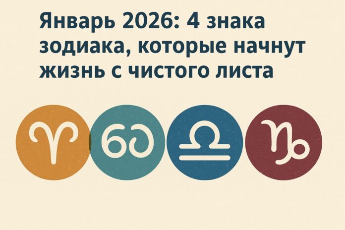 Январь 2026: 4 знака зодиака, которые начнут жизнь с чистого листа